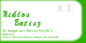 miklos batisz business card